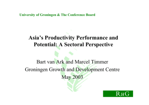Asia’s Productivity Performance and Potential: A Sectoral Perspective