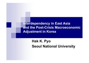 Hak K. Pyo Seoul National University Interdependency in East Asia