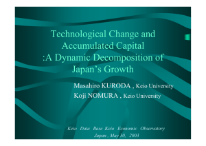 Technological Change and Accumulated Capital :A Dynamic Decomposition of Japan’s Growth