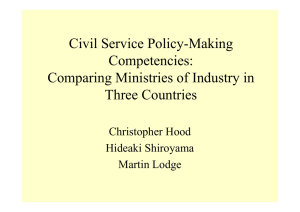 Civil Service Policy-Making Competencies: Comparing Ministries of Industry in Three Countries