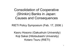 Consolidation of Cooperative (Shinkin) Banks in Japan: Causes and Consequences