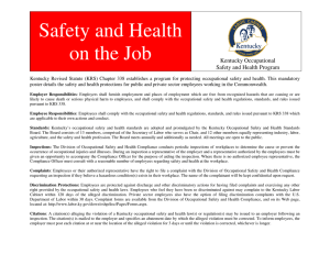 Safety &amp; Health Protection on the Job