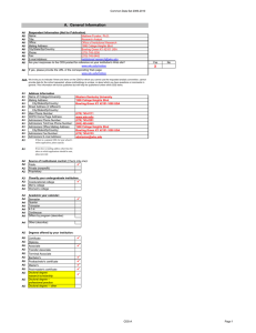 Common Data Set 2009-2010 Name: Title: Office: