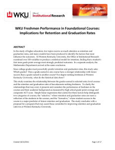 WKU Freshmen Performance in Foundational Courses: Research Report June 7, 2011