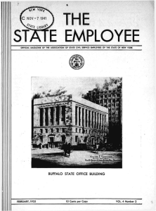 THE E EMPLOYEE BUFFALO STATE OFFICE BUILDING FEBRUARY, 1935