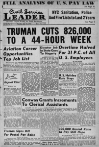 TRUMAN 826,000 CUTS TO A 44-HOUR WEEK