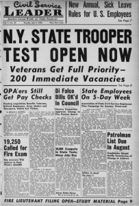 N.Y. STATE TROOPER TEST OPEN NOW