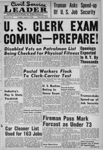U.S. CLERK EXAM COMING-PREPARE! Truman Asks Speed-up