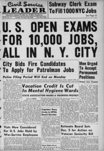 U. S. OPEN EXAMS FOR 10,000 JOBS ALL IN N. Y. CITY