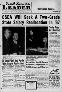 CSEA Will Seek A Two-Grade State Salary Reallocation In '67 County Aides
