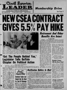 NEW CSEA CONTRACT GIVES S Sr. PAY HIKE Membership Drive