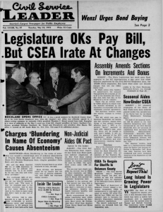 Legislature OKs Pay Bill, But Irate At Changes CSEA