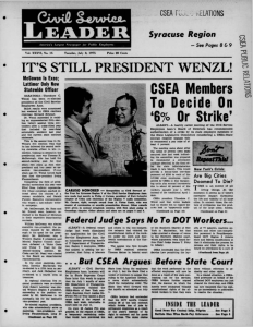 IT'S STILL PRESIDENT WENZL! CSEA Members To Decide On Syracuse Region