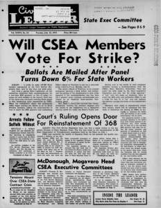 Will CSEA Members V o t e For Strike?