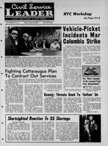 Vehicle-Picket Incidents Mar Columbia Strike