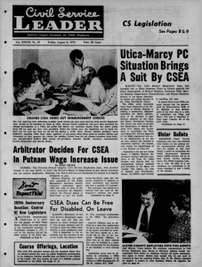 Utica-Marcy PC Situation Brings A Suit By CSEA CS Legislation
