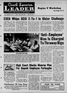 CSEA Whips SEIU 2-To-1 in Ulster Challenge Region V )^orkshop