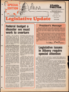 Legislative Update SPECIAL EDITION Fdderal budget a