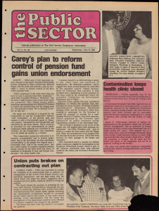 [ ^ SECTOR Carey's plan to reform control of pension fund
