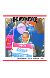 CSEA members march for labor, Page 3 Volume 9 No. 10