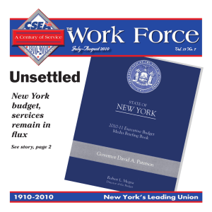 Unsettled New York budget, services