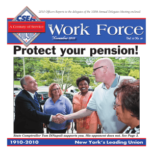 Protect your pension! November 2010 Vol. 13 No. 10