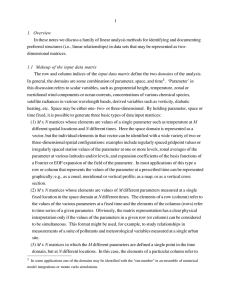 1 In these notes we discuss a family of linear analysis... preferred structures (i.e., linear relationships) in data sets that may... 1.  Overview