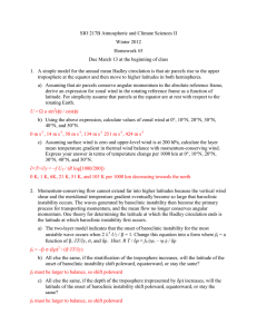 SIO 217B Atmospheric and Climate Sciences II Winter 2012 Homework #5