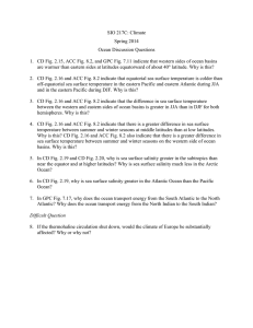 SIO 217C: Climate Spring 2014 Ocean Discussion Questions