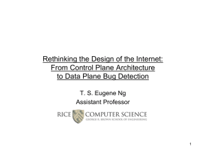 Rethinking the Design of the Internet: From Control Plane Architecture