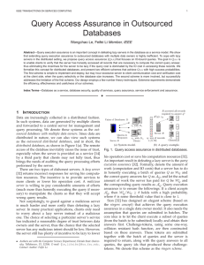 Query Access Assurance in Outsourced Databases Member, IEEE