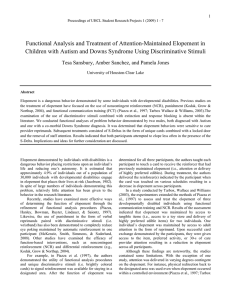 Functional Analysis and Treatment of Attention-Maintained Elopement in