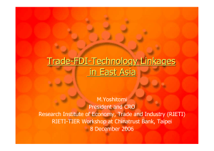 Trade - FDI Technology Linkages