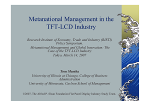 Metanational Management in the TFT-LCD Industry