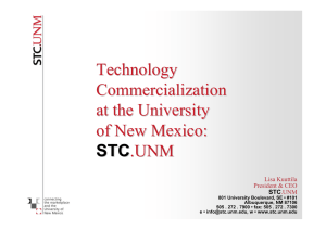 Technology Commercialization at the University of New Mexico: