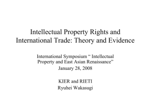 Intellectual Property Rights and International Trade: Theory and Evidence