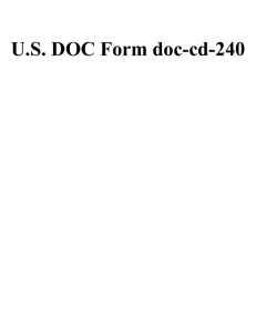 U.S. DOC Form doc-cd-240