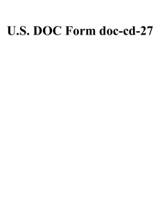 U.S. DOC Form doc-cd-27