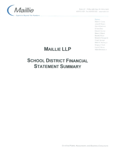 CMaillie School District Financial Statement Summary maillie l l p