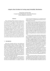 Adaptive Data Partition for Sorting using Probability Distribution