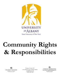 Community Rights &amp; Responsibilities Campus Center 361