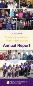 Annual Report University at Albany Alumni Association 2013-2014