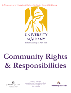 Community Rights &amp; Responsibilities Campus Center 361