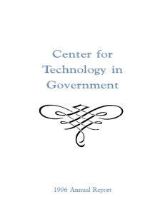 Center for Technology in Government 1996 Annual Report