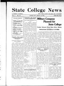 State College News I No. 19 N.Y.,; 14, 1917