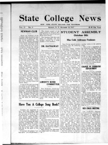 State College News NEWMAN CLUB II No. 4 N. Y.,