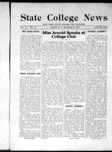 State College News Miss Arnold Speaks at College Club II No. 10