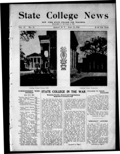 State College News STATE COLLEGE IN THE WAR II No. 31