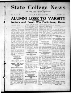 State College News ALUMNI LOSE TO VARSITY IV; No. 19