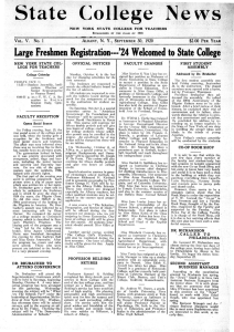 State College News Large Freshmen Registration—'24 Welcomed to State College $2.00